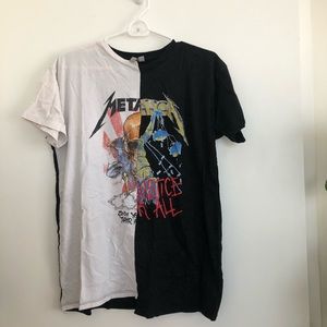 ASOS Metallic Split Tee